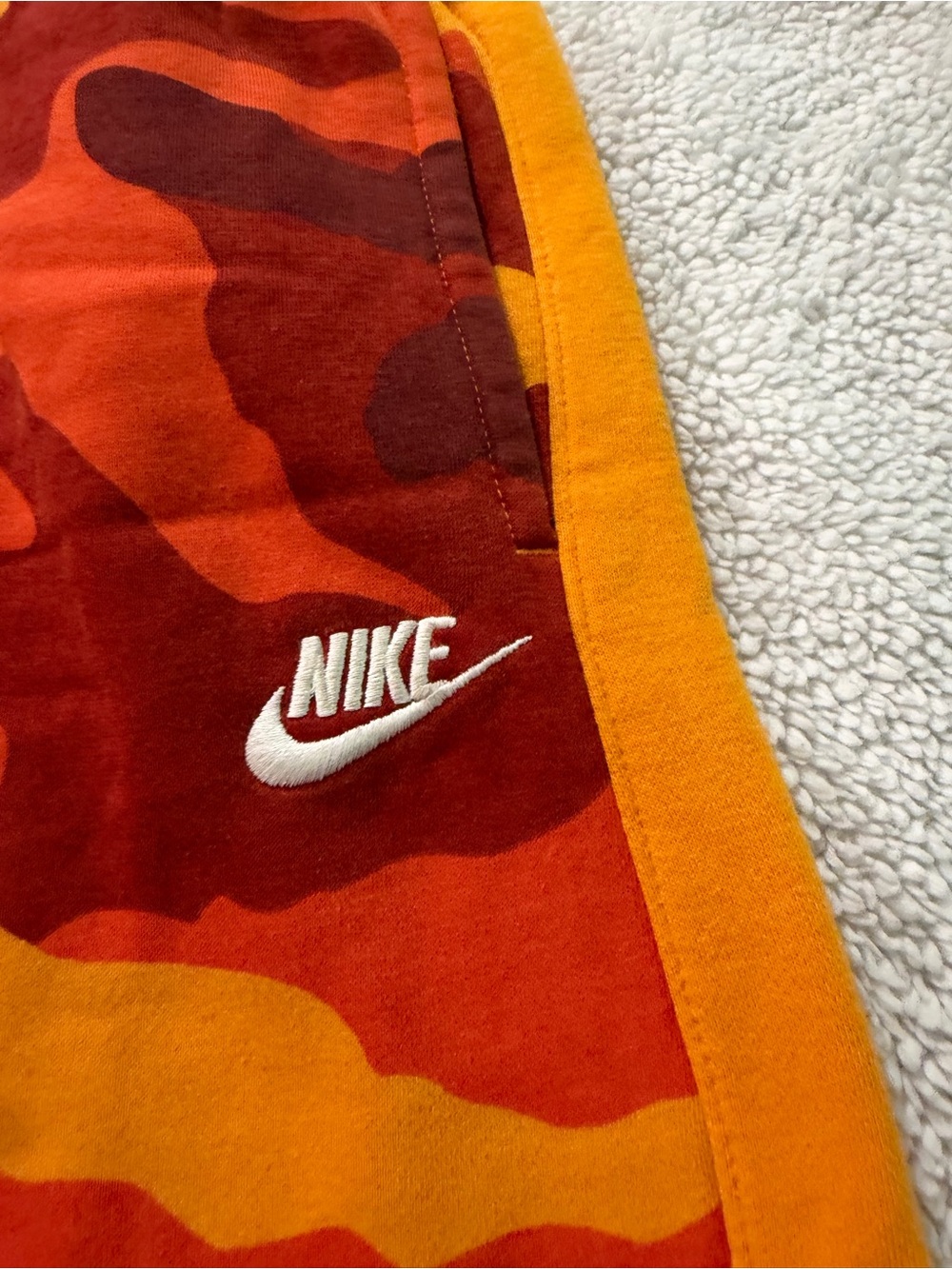 Nike Camo Joggers — Orange/Rust/Brown, Size S - Picture 3 of 5